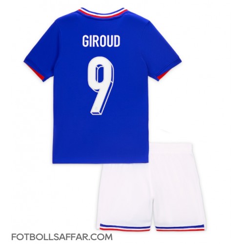 Frankrike Olivier Giroud #9 Hemmadräkt Barn EM 2024 Kortärmad (+ Korta byxor)